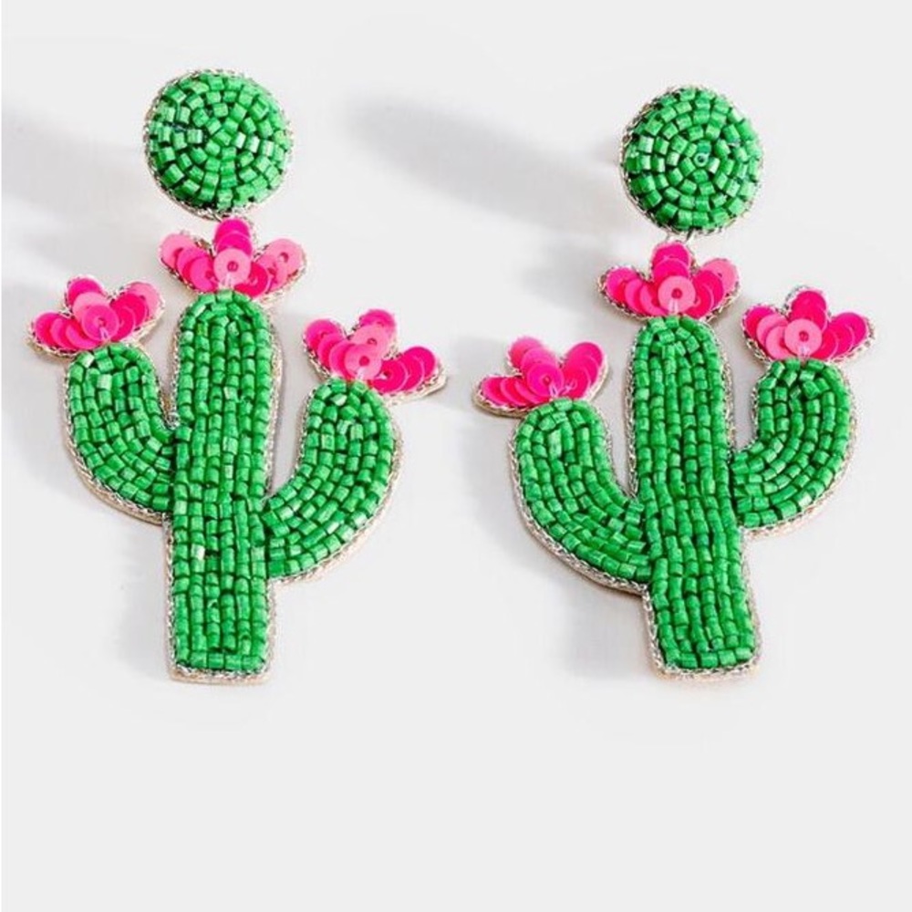 Cactus Beaded Earrings